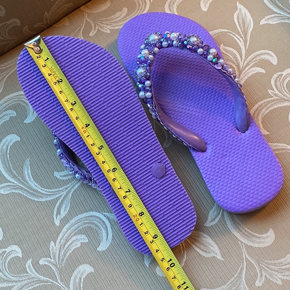 🌸 BEADED FLIP FLOP SANDALS - Picture 7 of 8